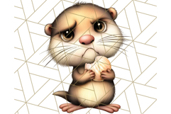 Adorable Angry Animals Clipart PNG, Cute Moody Faces Png Product Image 3
