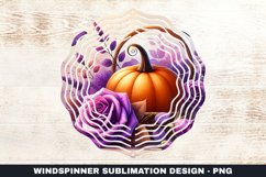 Halloween Pumpkin Wind Spinner Sublimation Design Product Image 1