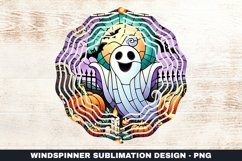 Halloween Boo Wind Spinner Sublimation Design Product Image 1