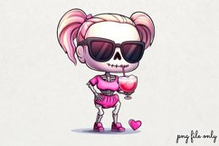 Valentines day skeletons Clipart PNG Product Image 1