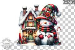 Christmas Snowman Sublimation - Clipart PNG Bundle Product Image 15