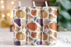 Halloween Pumpkin Tumbler Wrap | Sublimation | Tumblers Product Image 1