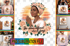 Cheerful TOTE BAG Art Ideas, Praying Woman Product Image 1