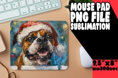 Winter Peeking Dog Mouse Pad Festive Christmas Product Image 1