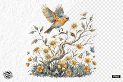 Summer Birds Garden Clipart Product Image 1