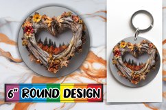 Heartwood Harmony Sublimation Keychanin PNG Product Image 1