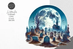 Halloween clipart, Halloween scene, Autumn clipart Product Image 1