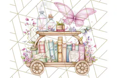 Bookish Fairy PNG Clipart, Whimsical Reading Elements Png Product Image 3
