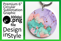 Elegant Keychain Round Design Template , Abstract Pattern Product Image 1