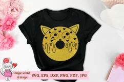 Donut cat SVG cut file Kawaii for Baby shower Silhouette Product Image 4
