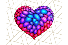 Stained Glass Hearts and Butterflies Clipart PNG Product Image 3