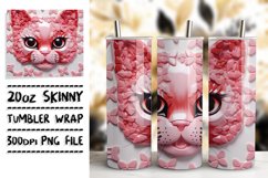 Blooming Feline Beauty: Colorful 3D Sublimation Product Image 1