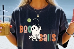 Boo Balls Retro Tennis Ghost PNG | Halloween Sublimation Product Image 4