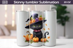 Cat Halloween Tumbler | Halloween Tumbler Sublimation Product Image 1