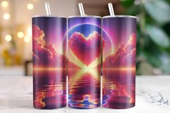 Hearts Valentine's Day Tumbler Wrap Sublimation Product Image 1