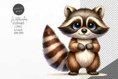 Cute Animals Clipart, Raccoon clipart, Animals clipart Product Image 1