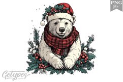 Christmas Bear Clipart Design - High Quality 300 Dpi Product Image 1