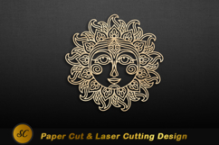 Geometric animal heads wood cutouts elephant deer Laser cut Product Image 1