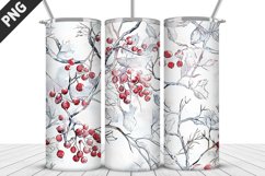 Christmas Flowers Tumbler Wrap | Sublimation Design | Tumble Product Image 4