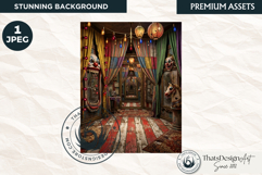 Horrific Carnival Backdrop Creepy Circus Halloween Product Image 1