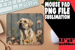 Wood Background Puppy Mouse Pad Product Image 1