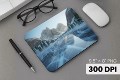 Winter Wonderland Snowflake PNG, Icy Tree Mouse Pad Design Product Image 1