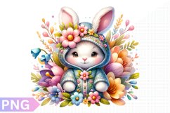 Spring Bunny Clipart - Bunny sublimation PNG Design Product Image 1