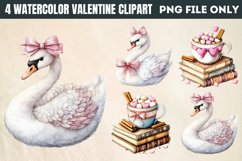 Watercolor Valentine Clipart PNG Product Image 1