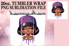 Uplifting Sublimation 20oz tumbler wrap, Black Woman Product Image 1