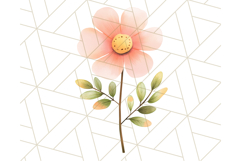 Pastel Watercolor Spring Clipart, Cheerful Floral Png Design Product Image 3