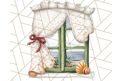 Coastal Cottagecore Summer Clipart PNG, Beachy Calm Vibes Product Image 3