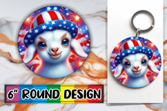 Playful Circle Car Coaster Design, USA Animals Product Image 1