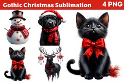 Gothic Christmas Sublimation clipart PNG Product Image 1
