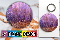 Radiant Petal Leopard Sublimation Circle: Keychain, Coaster Product Image 1