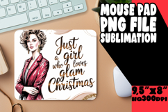 CHEERFUL MOUSE PAD SUBLIMATION INSPIRATION, Just A Girl Product Image 1