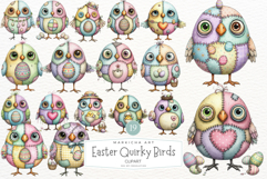 Easter Quirky Birds Clipart Product Image 1
