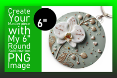 Stylish Circle Design for Sublimation , 3D Flower Product Image 1