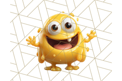 Slime Monster Clipart, Colorful Goo Graphics Png Product Image 3