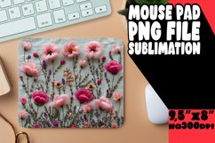 Petal Passion: 3D Sublimation Mouse Pad Design Product Image 1