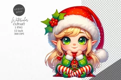 Christmas clipart, Elf clipart, Winter clipart Product Image 1