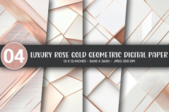 Luxury Rose Gold Geometric Digital Paper Product Image 1