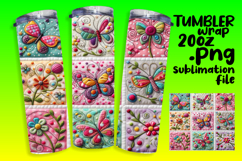 Trendy 20oz Tumbler Wrap File , Patchwork Product Image 1