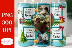 Christmas Photo tumbler wrap for sublimation 20oz Product Image 1