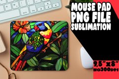 Stained Glass Bird Mouse Pad Design Sublimation for PNG Product Image 1