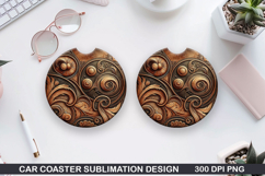 Car Coaster Sublimation| Coaster PNG Design Product Image 1