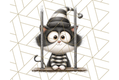 Cute Animals in Jail Clipart PNG, Funny Prisoner Critters Product Image 3