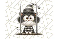 Cute Animals in Jail Clipart PNG, Funny Prisoner Critters Product Image 3