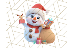 Adorable Snowman Character PNG Clipart Product Image 3