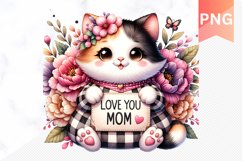 Love you mom Sublimation - Mother&#039;s Day Clipart PNG Product Image 1
