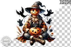 Halloween Scarecrow Sublimation - Clipart PNG Design Product Image 1
